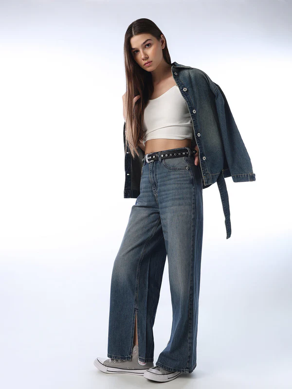 High Waist Straight Jeans