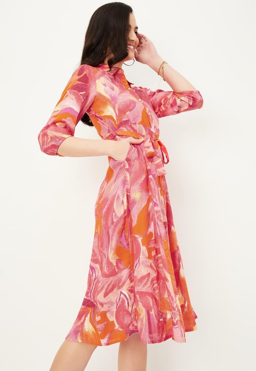 Printed Shirt Dress